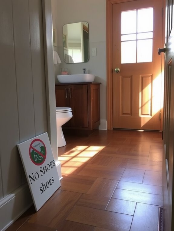 no shoes allowed inside