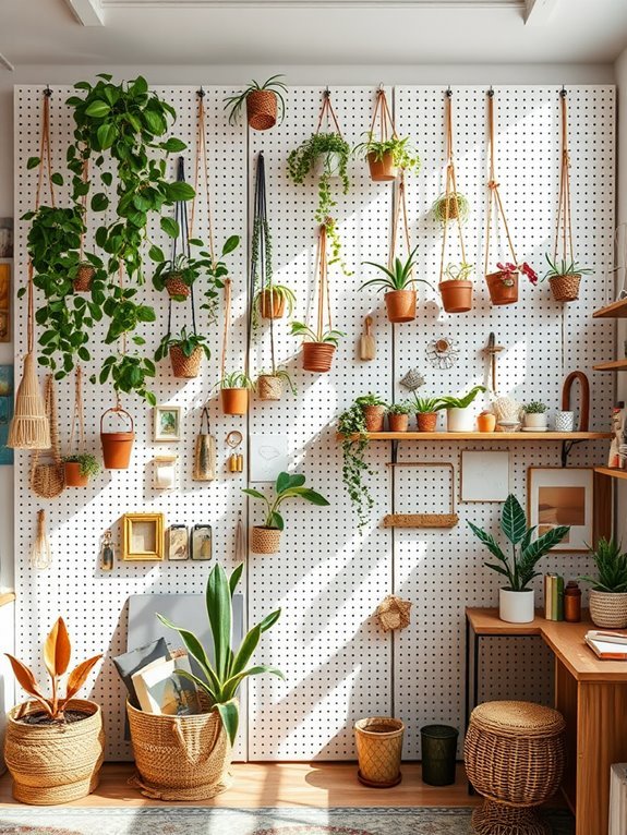 organized pegboard storage solution