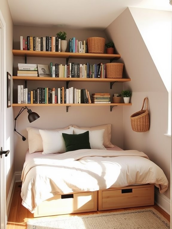organized spaces through storage