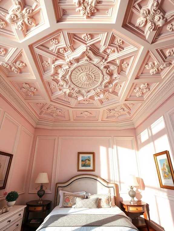 painted geometric ceiling design