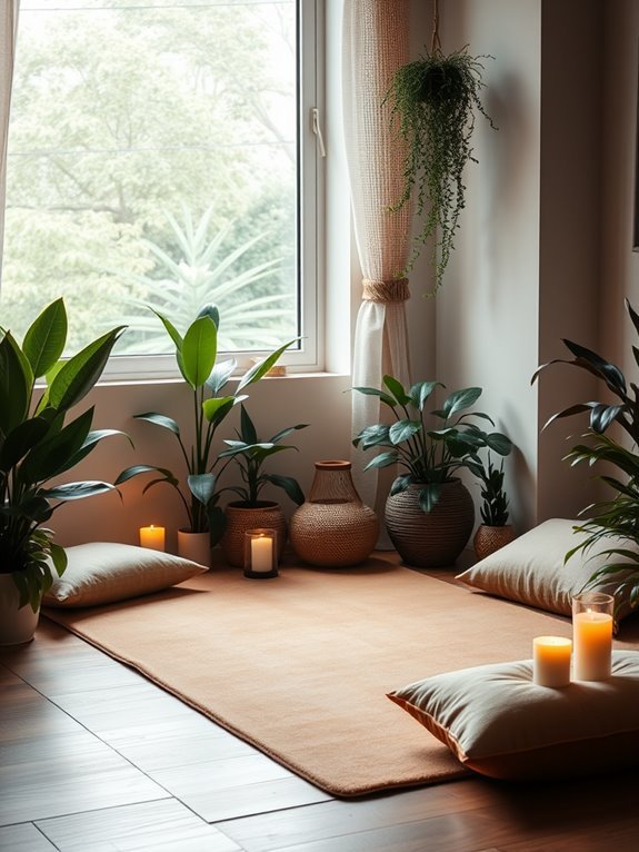 peaceful meditation space design