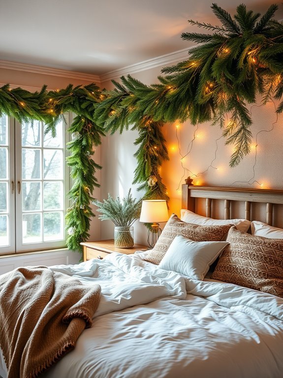 pine and greenery accents