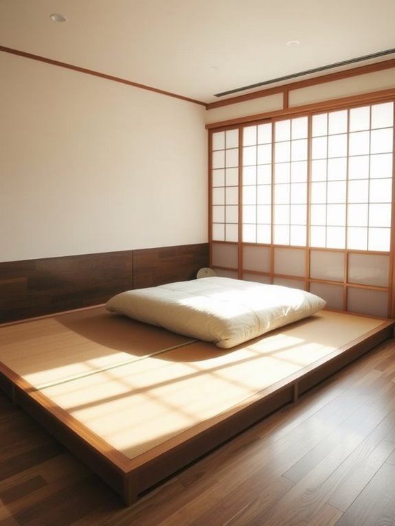 platform bed with futon