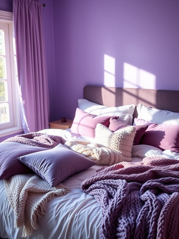 purple layered textiles collection