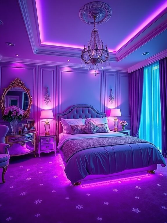 purple lighting for mood