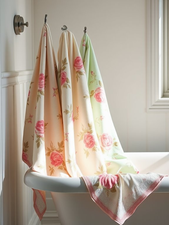 retro style bath linens