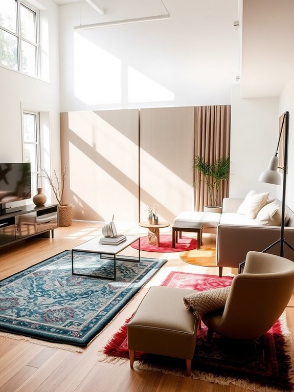 rug and divider zoning