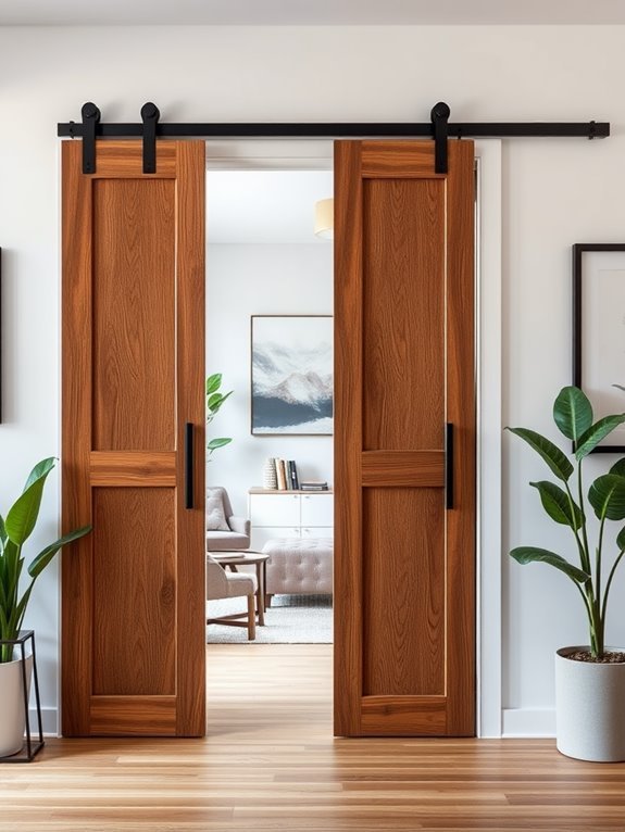 rustic sliding door partition