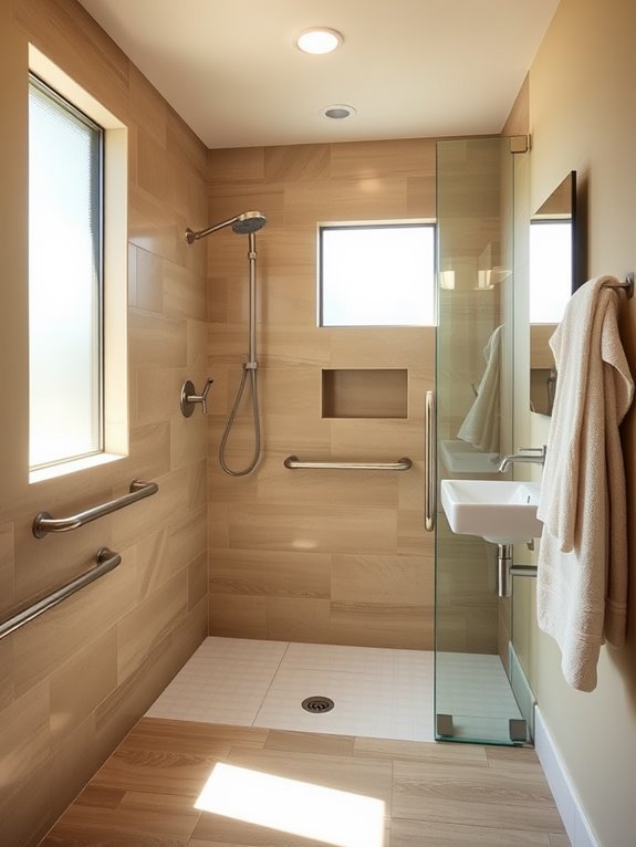 seamless bathroom shower access