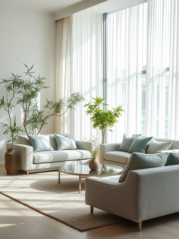 serene asian nature tones
