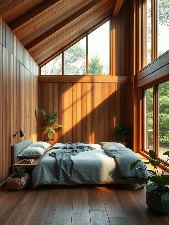 serene wooden retreat environment