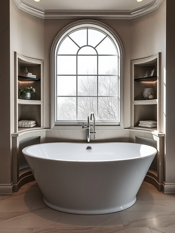 shelved bathtubs for storage