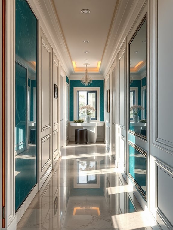 shiny and reflective surfaces