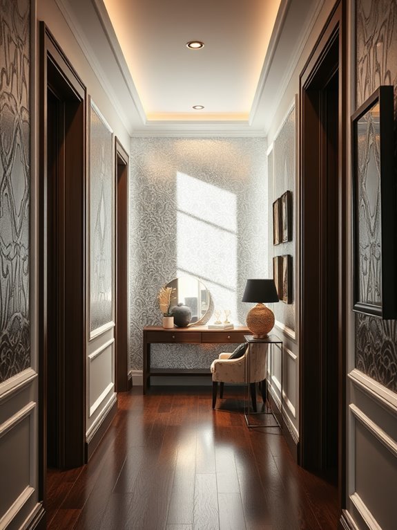 shiny decorative metal features
