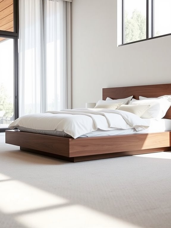 sleek minimalist platform beds