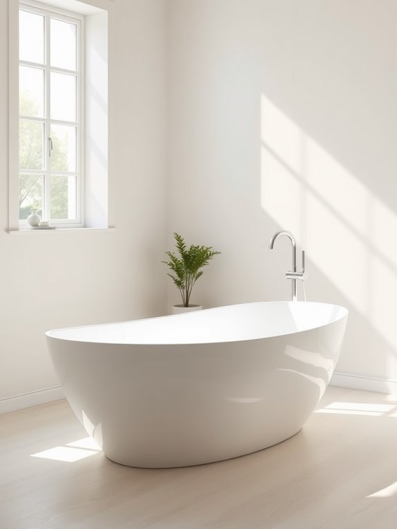 sleek modern standalone tubs