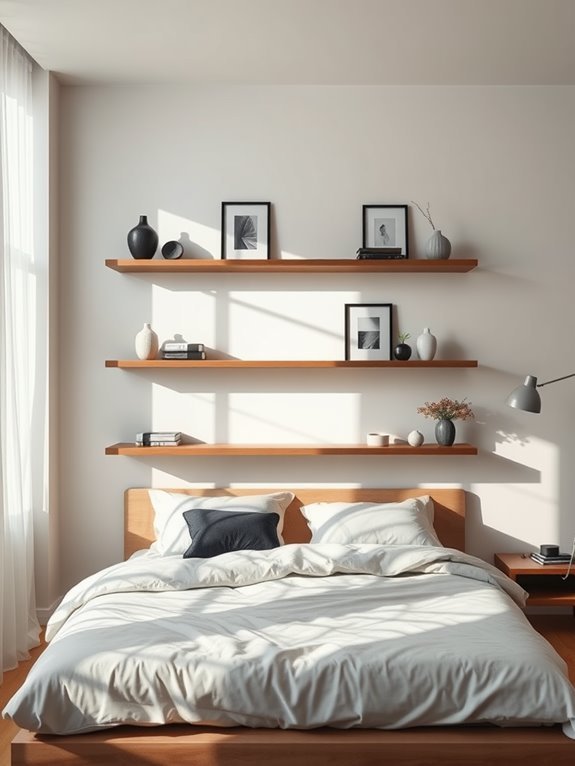 sleek simple wall storage