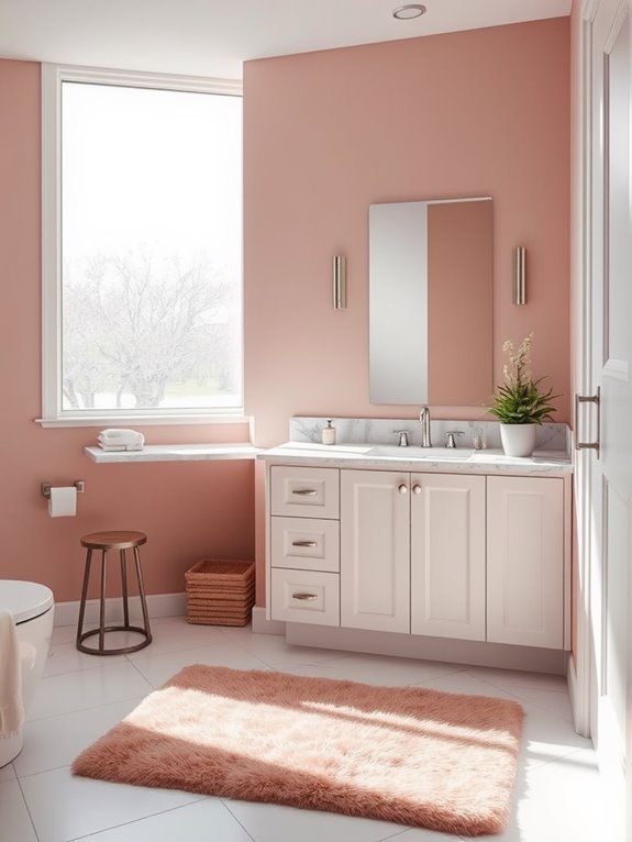 soft pink and cream