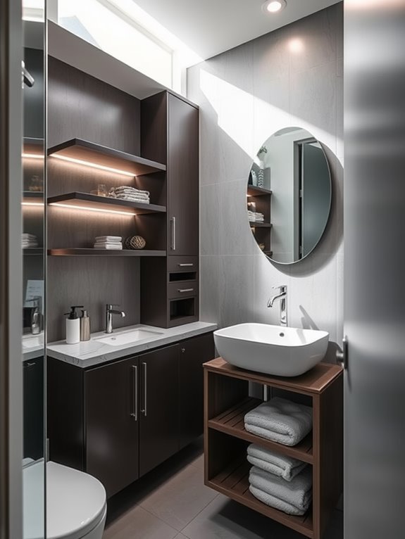 space saving bathroom organization