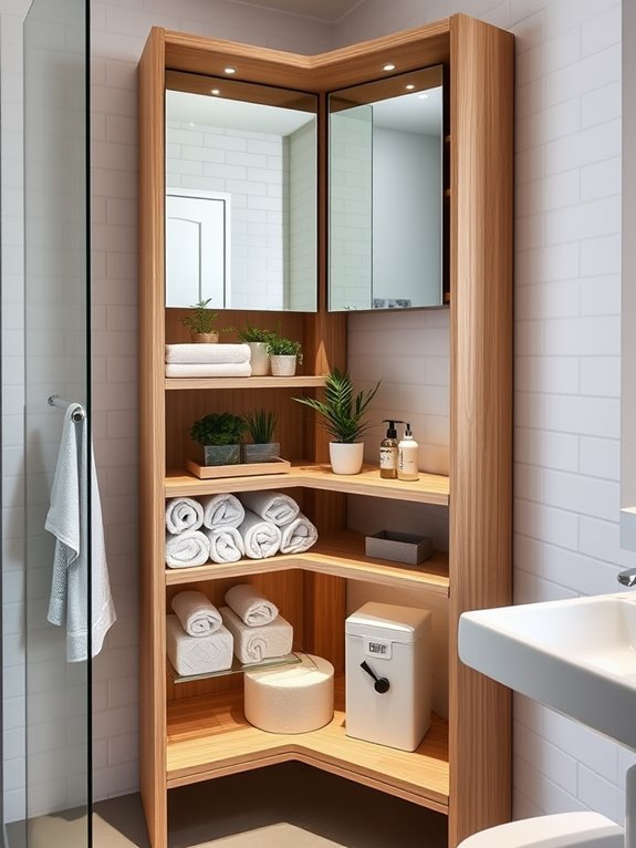 space saving corner shelves