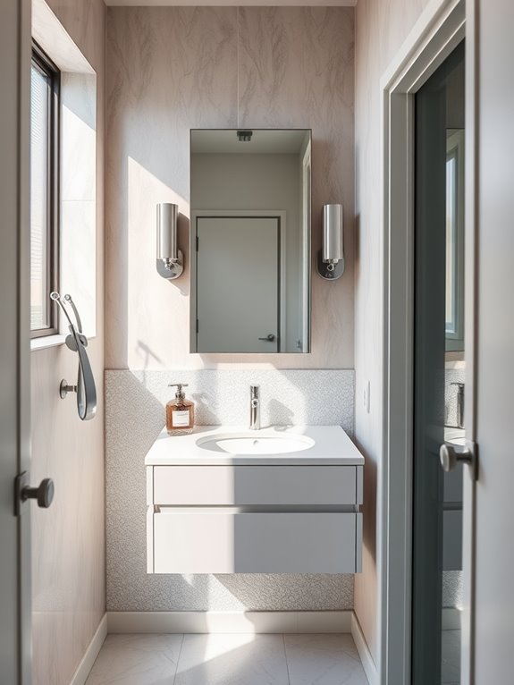 space saving wall mounted design