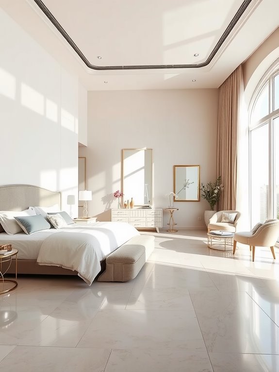 spacious design with tiles