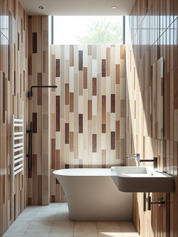 stacked vertical tile arrangement