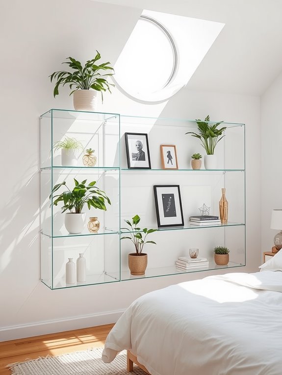stylish clear acrylic shelving