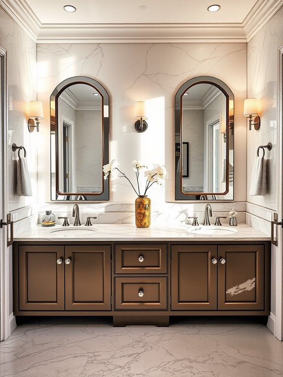 stylish dual sink bathroom