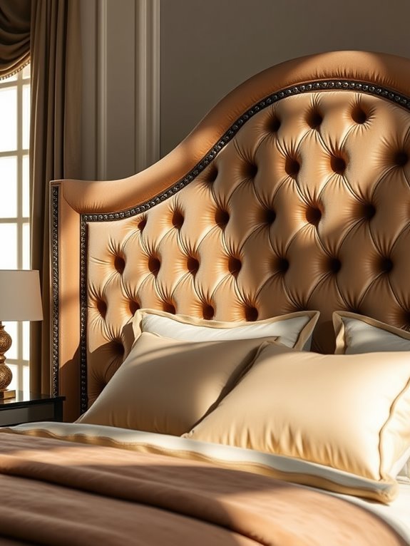 stylish padded bed centerpiece