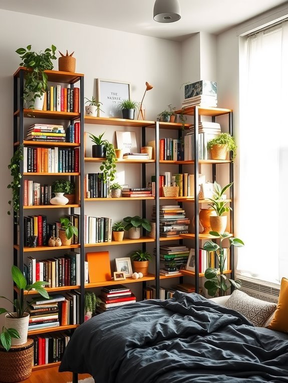tall bookshelves optimize space