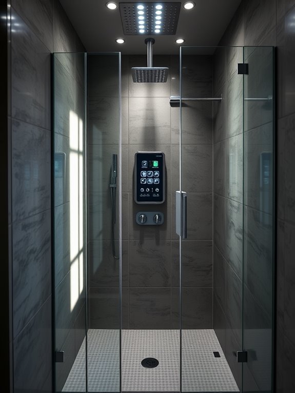 tech enhanced smart showers