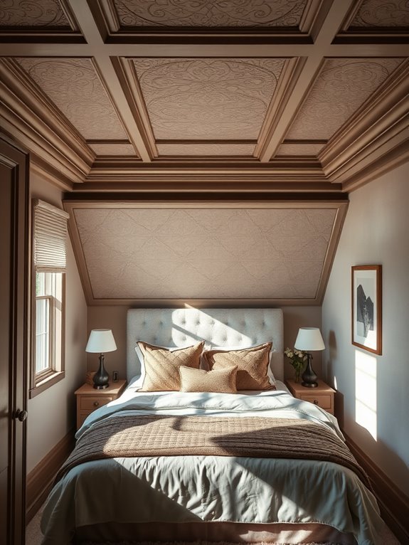 textured ceiling adds depth