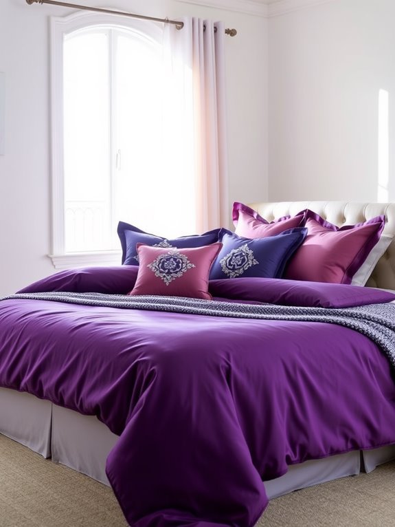 trendy ombre purple bedding