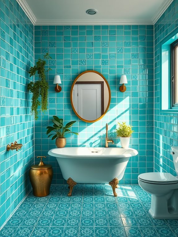 turquoise adds playful energy