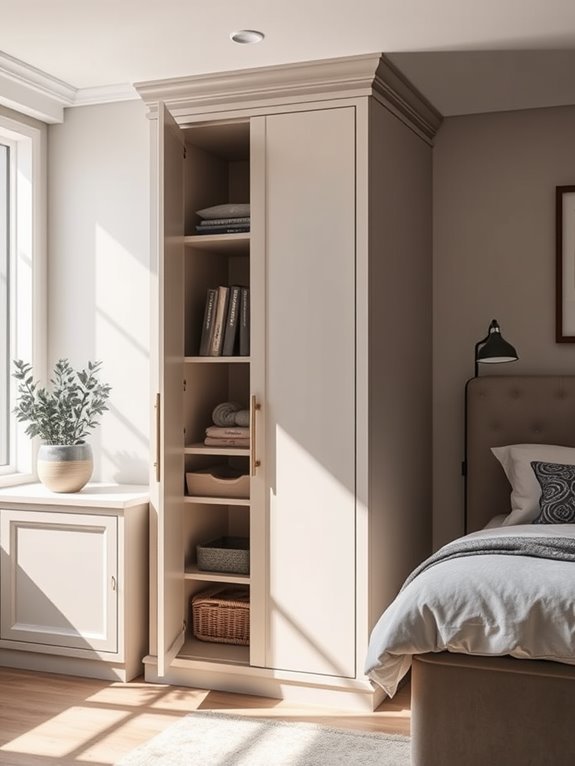 vertical storage tall cupboards