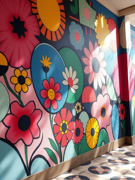 vibrant artistic wall paintings