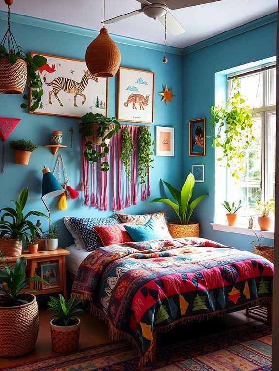 vibrant eclectic relaxation space