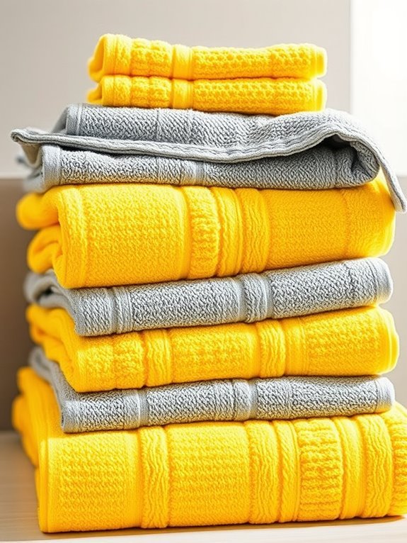 vibrant yellow with gray