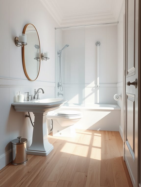 warm toned wood finish