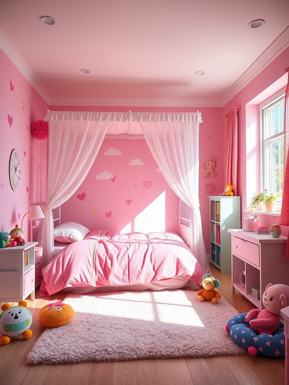 whimsical pink children s space