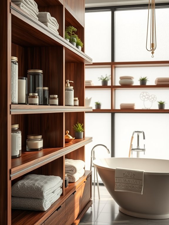 accessible open shelf storage