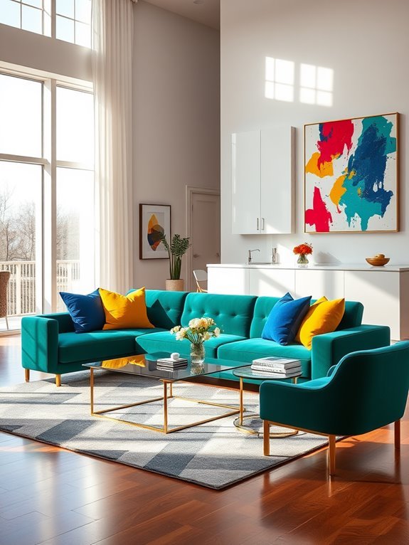 add vibrant color accents
