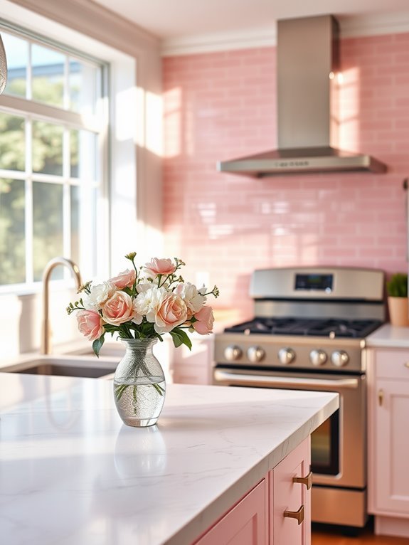 adorable rosy kitchen accent