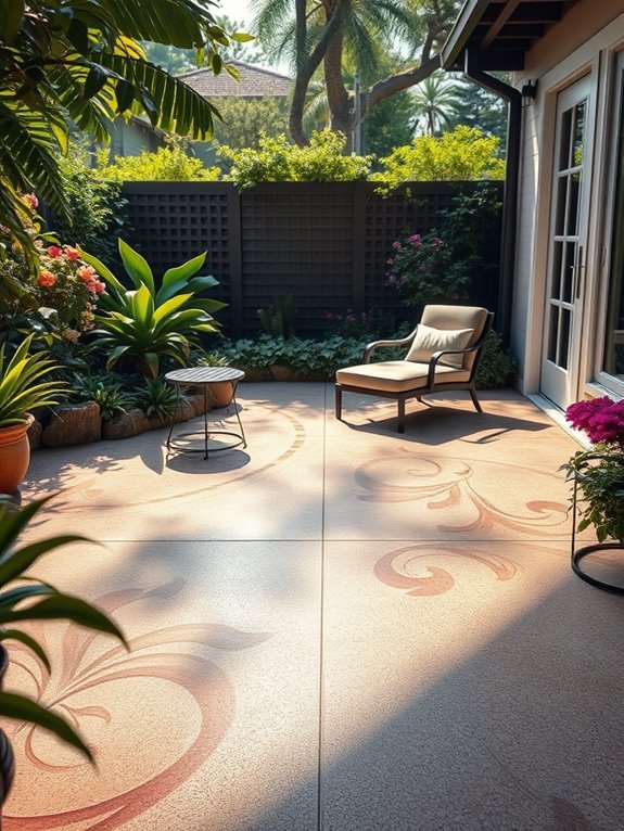 artistic decorative concrete overlay