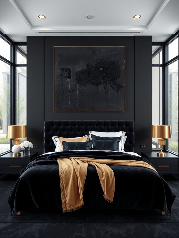 bold artistic black decor