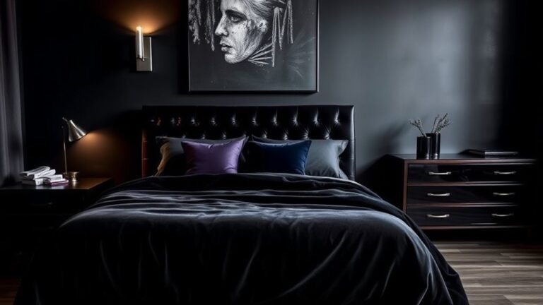 bold black bedroom elegance