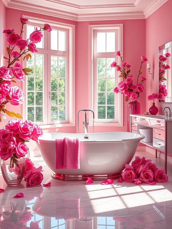 bright pink flower arrangement