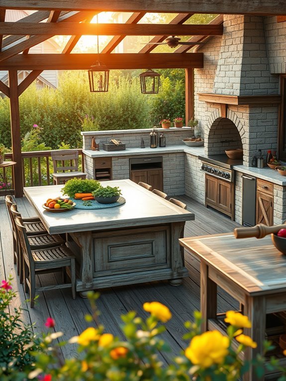 charming outdoor cooking space