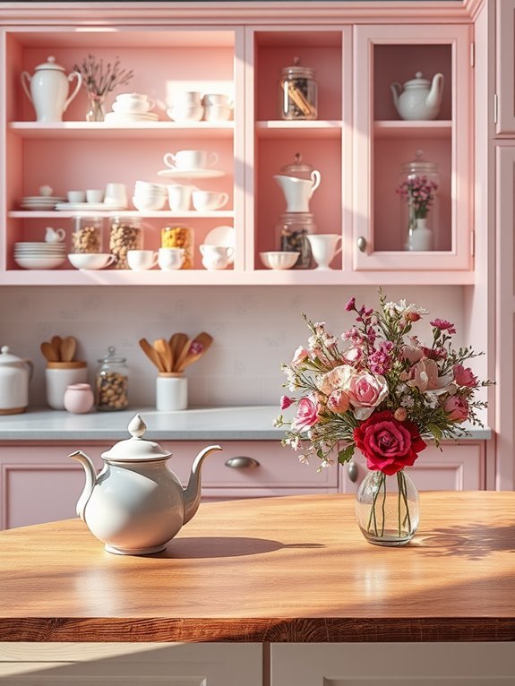 charming pastel display shelves